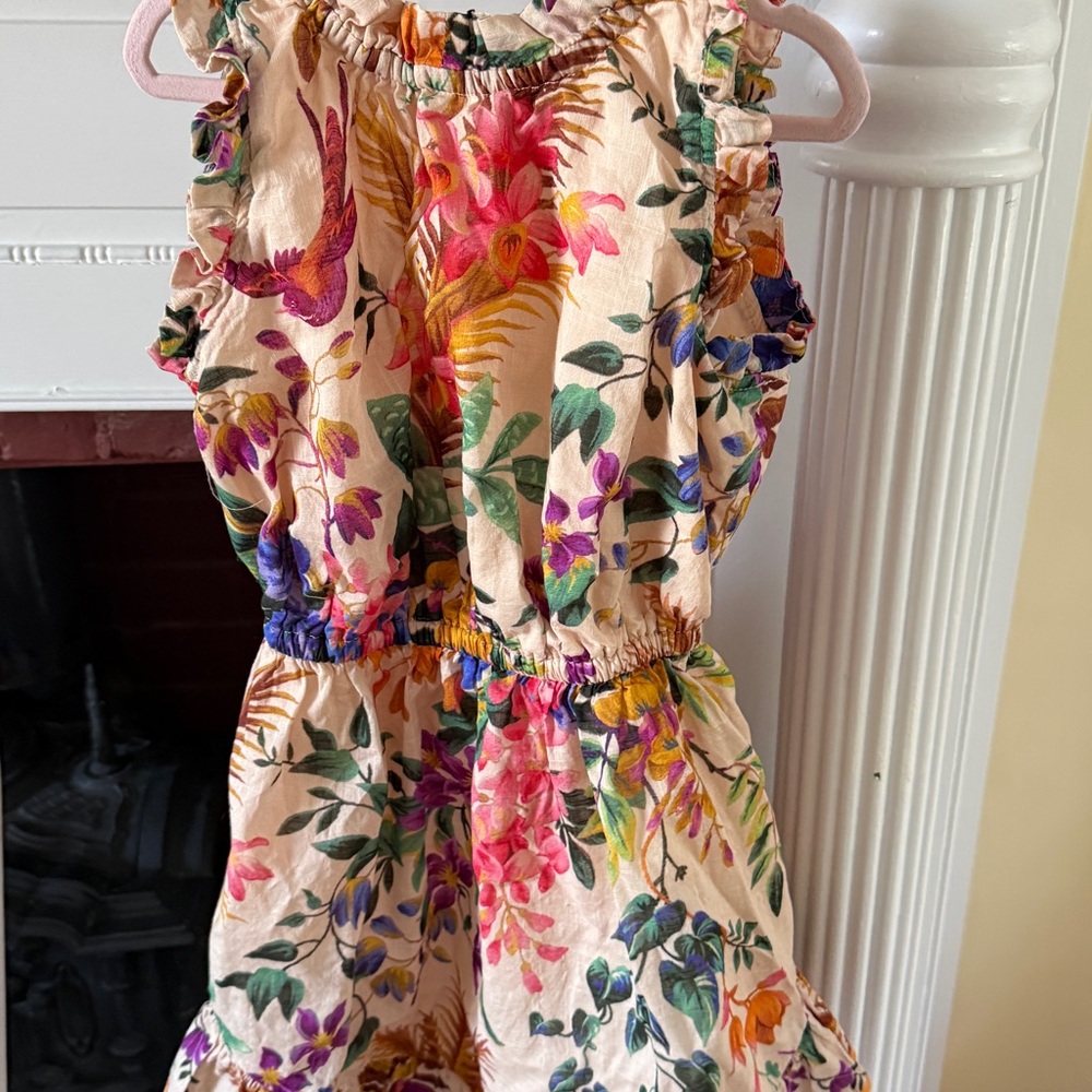 Zimmermann Floral Kids Dress - Pink and Green
